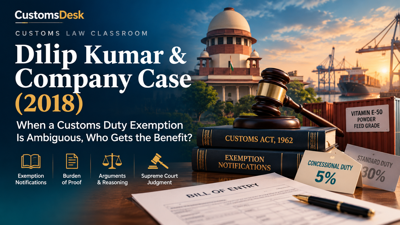 Dilip Kumar & Company Case (2018): Customs Duty Exemption Explained