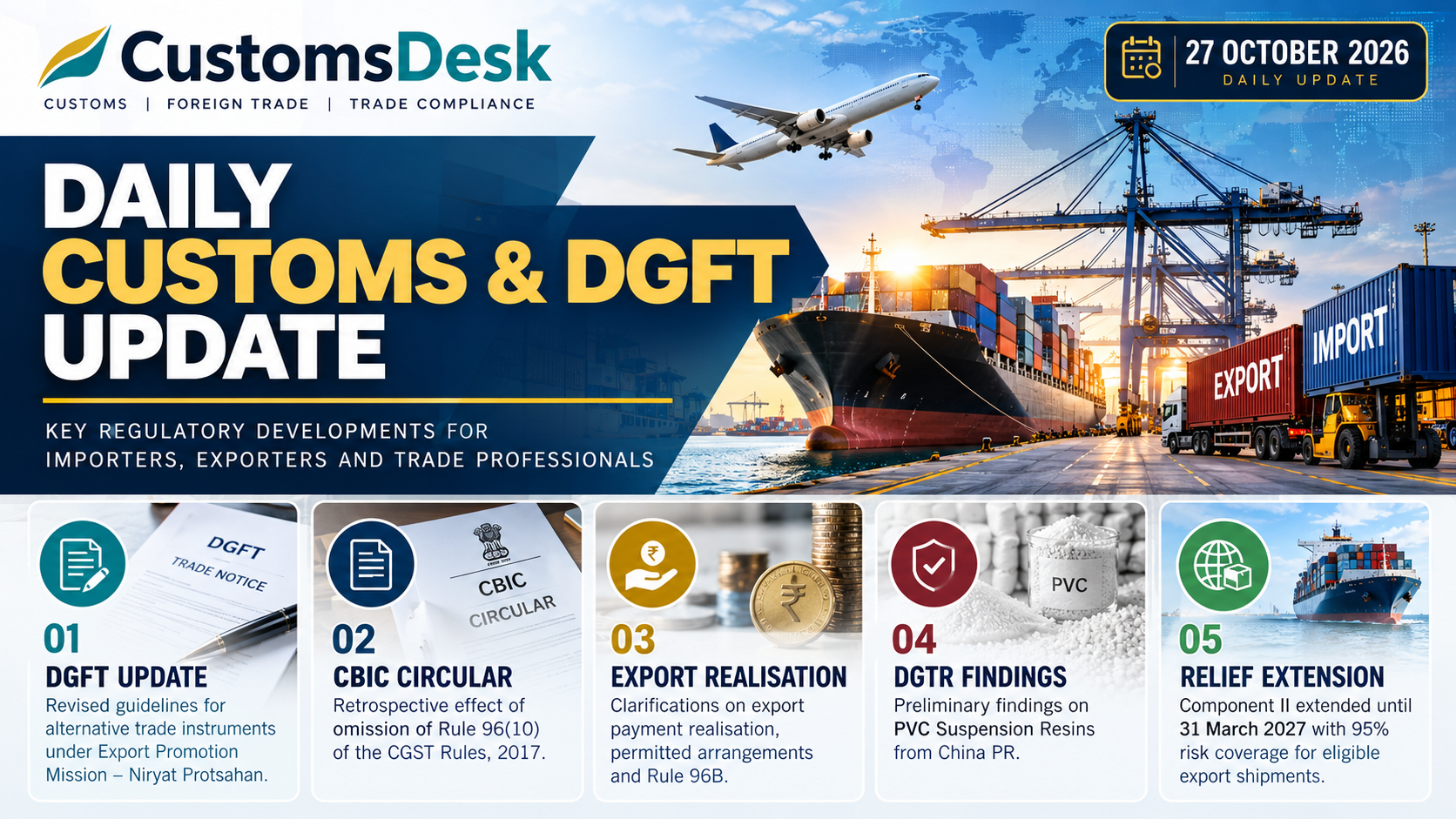 Daily Customs & DGFT Update | 27 October 2026