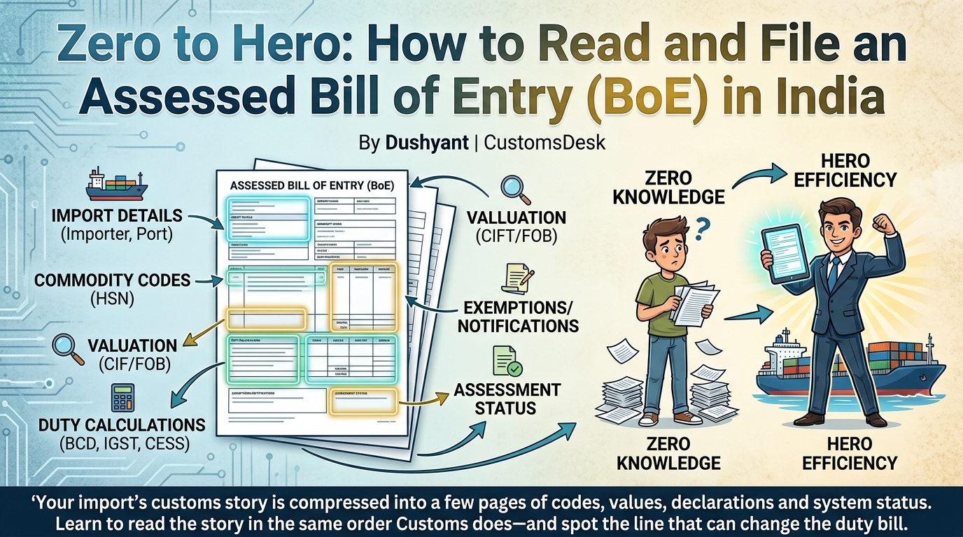 Zero to Hero: How to Read and File an Assessed Bill of Entry (BoE) in India