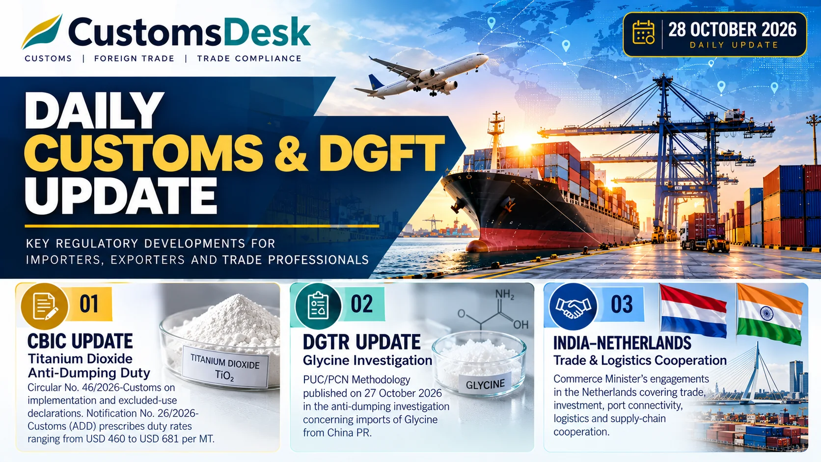 Daily Customs & DGFT Update | 28 October 2026